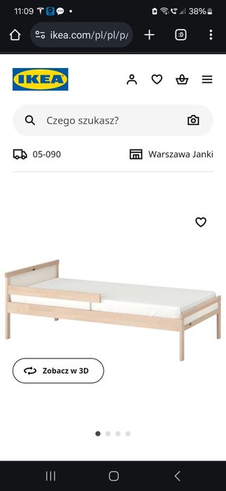 Łóżko Ikea siniglar