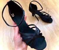 Profesjonalne buty do tanca rozmiar 38 czarne 7cm