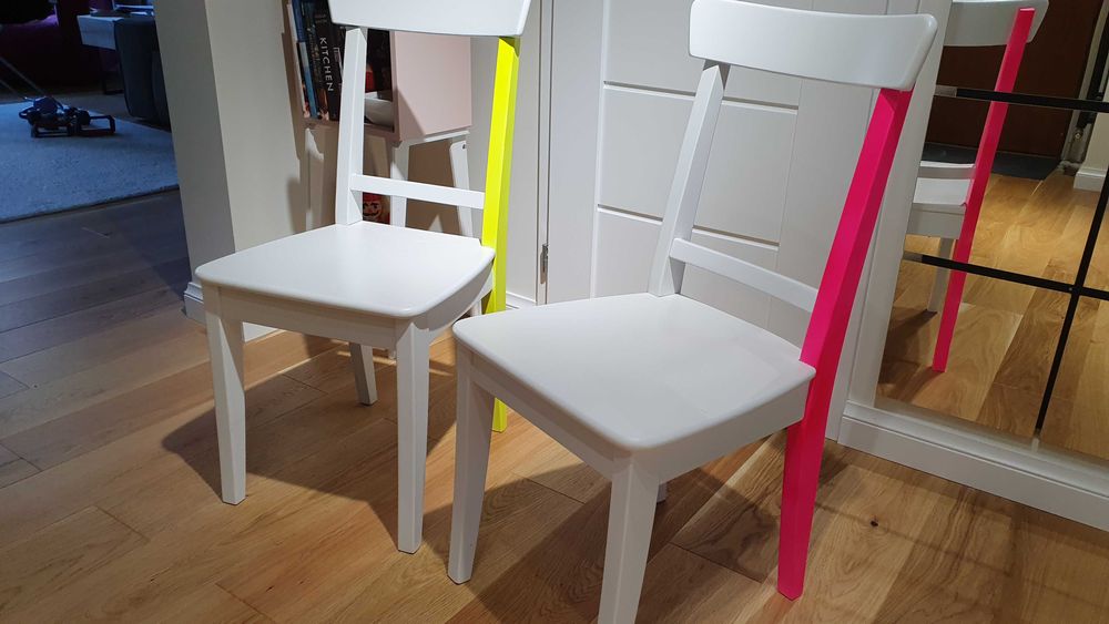 Krzesła Design Lita sosna POP ART 2 sztuki