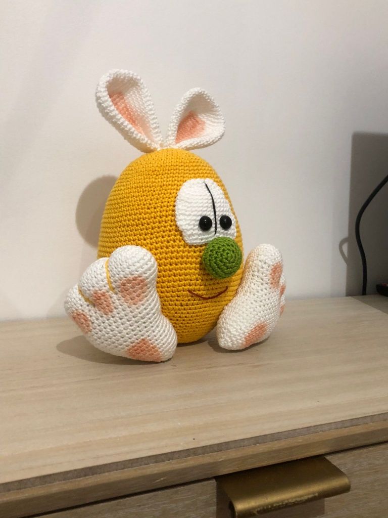 Ovo coelho Amigurumi da Páscoa