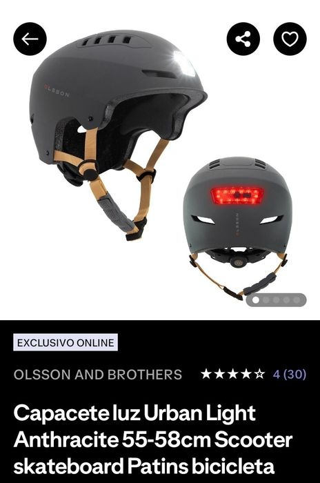 Capacete com luz sinalização