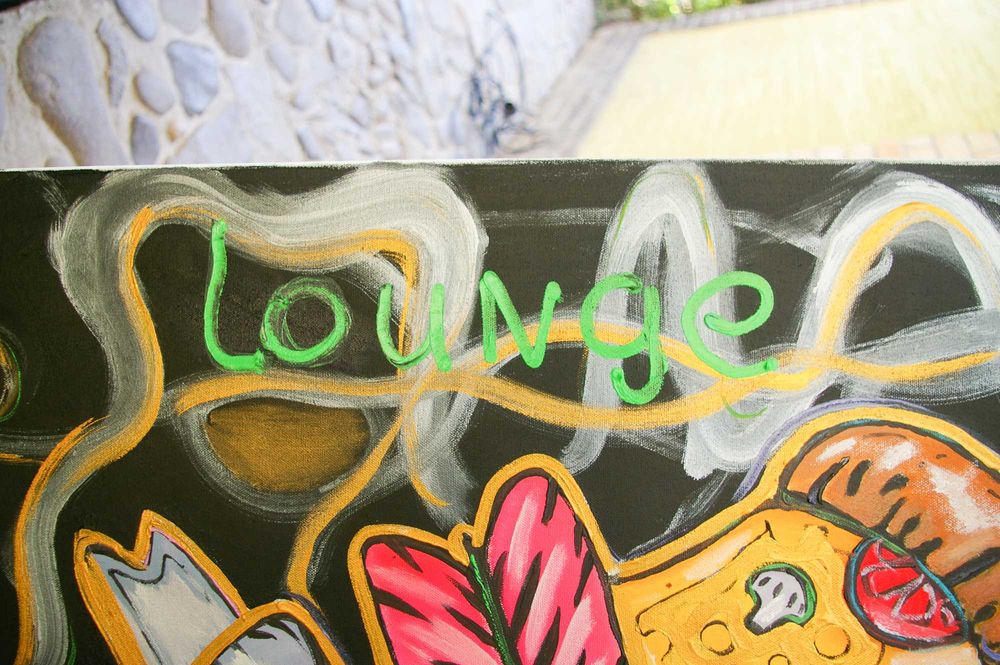 сучасна інтерьерна картина 80x70cm "Ланч тайм" в наявності