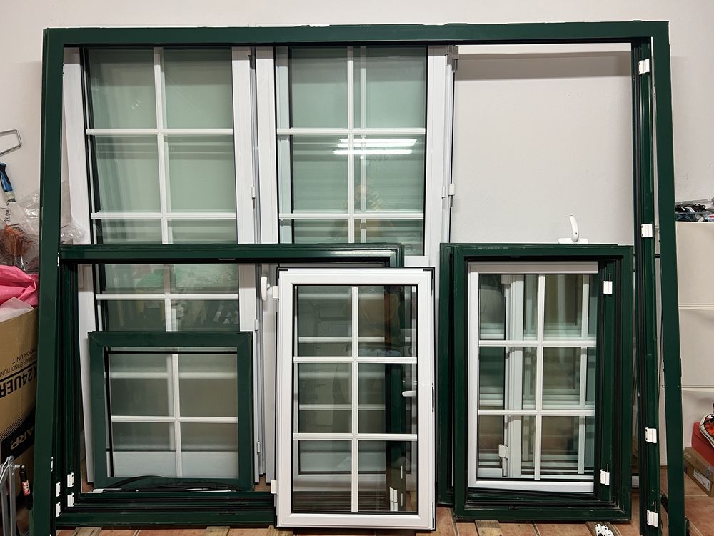 Portas e janelas em caixilharia de aluminio