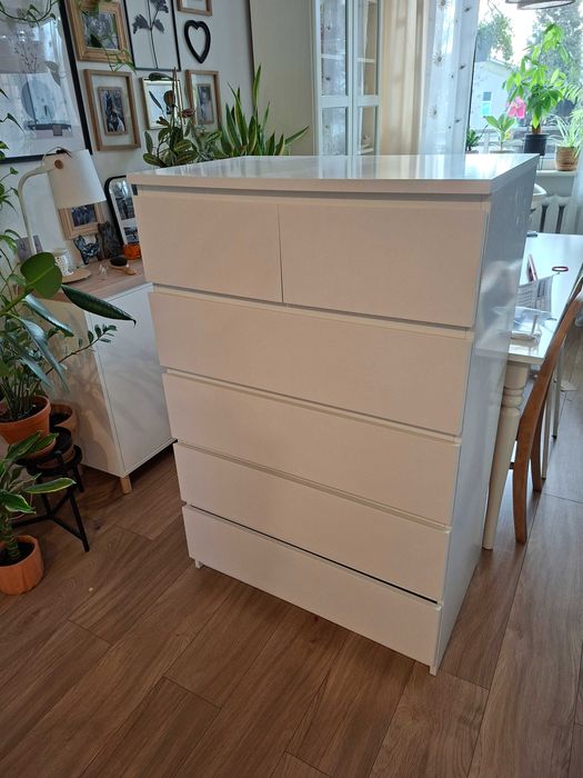 Komoda MALM biała 80x123x48