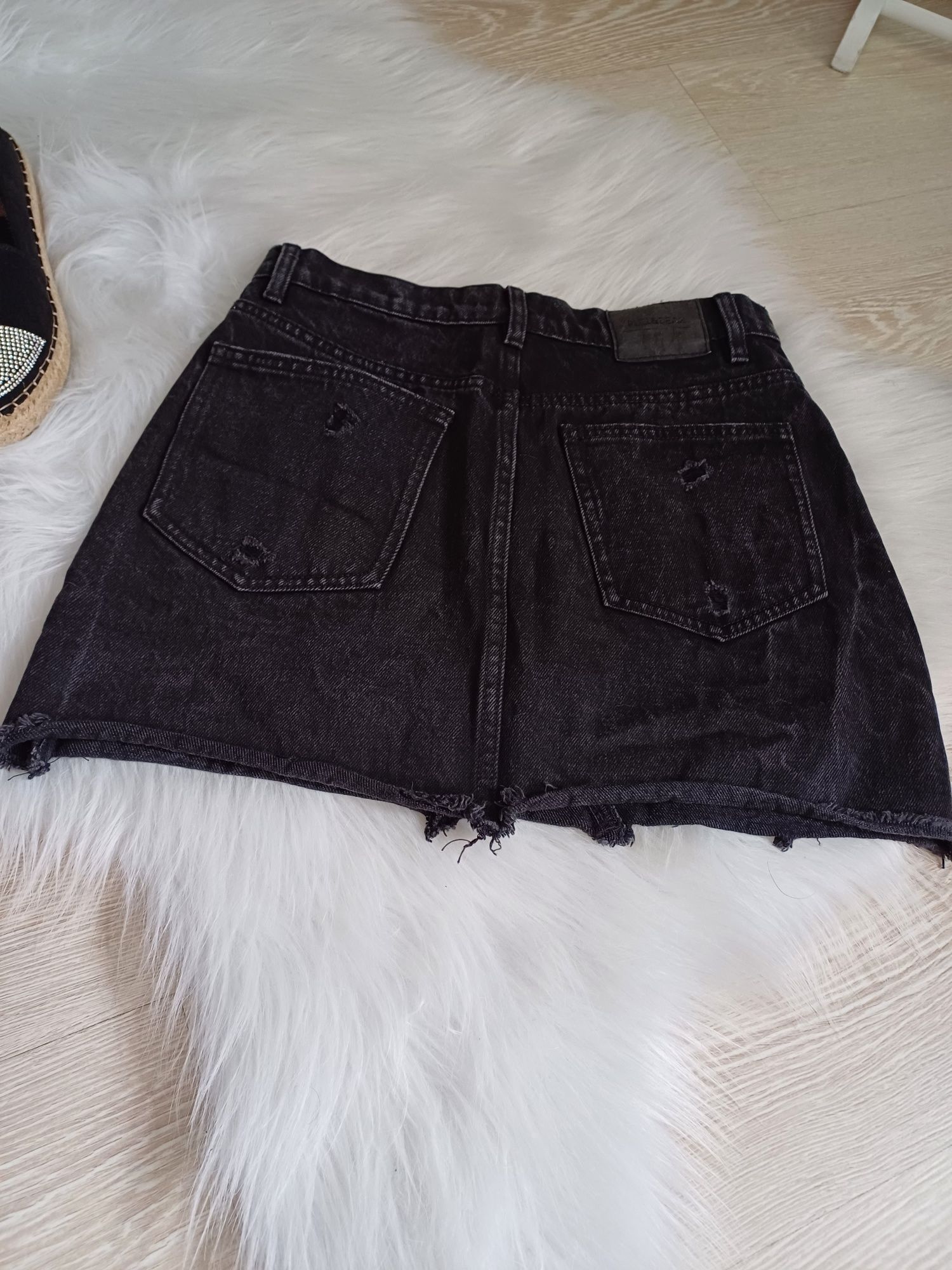 Jeansowa spódnica mini czarna