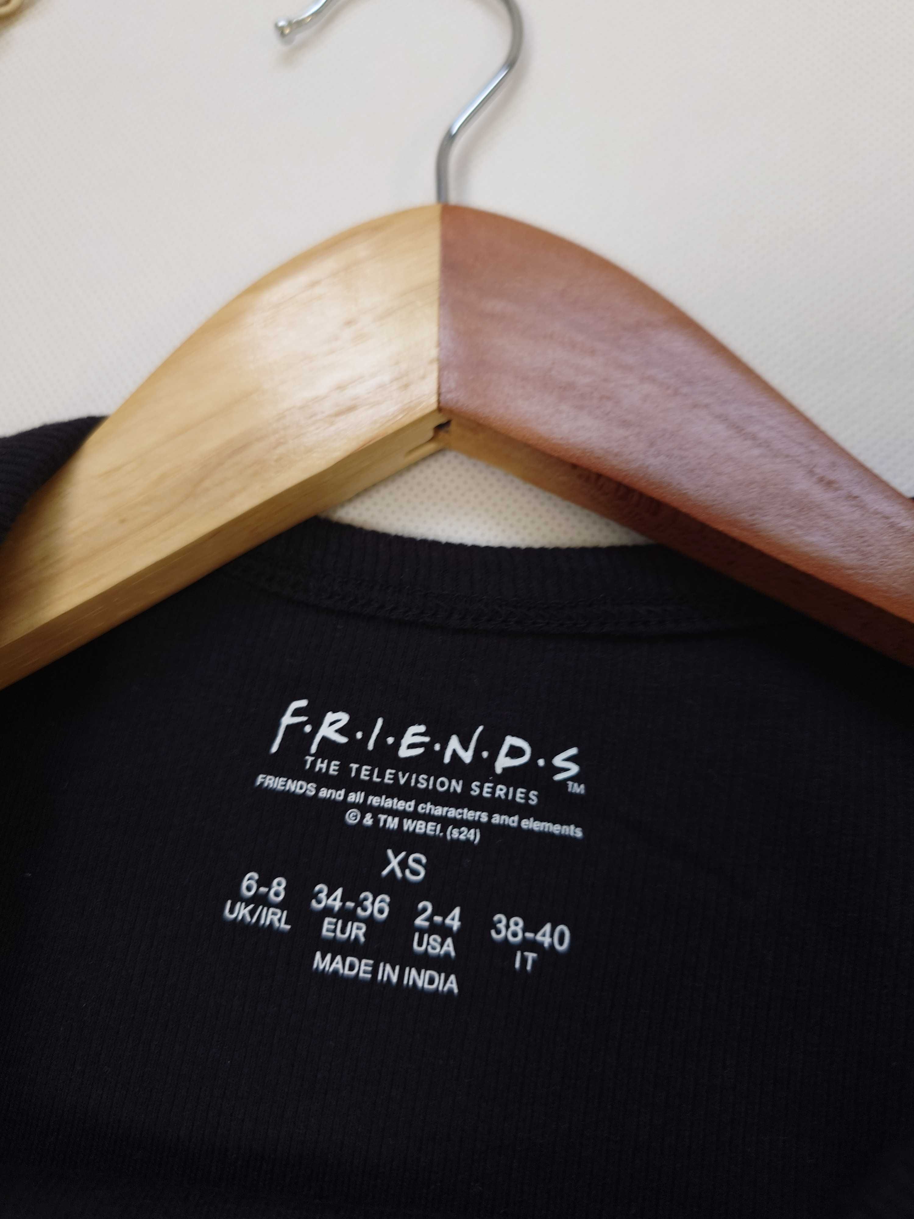 Czarny podkoszulek Friends, Primark 34-36