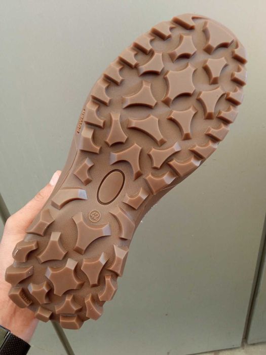 Кожаные прошитые мужские койот хаки черные кроссовки на мембране!!!