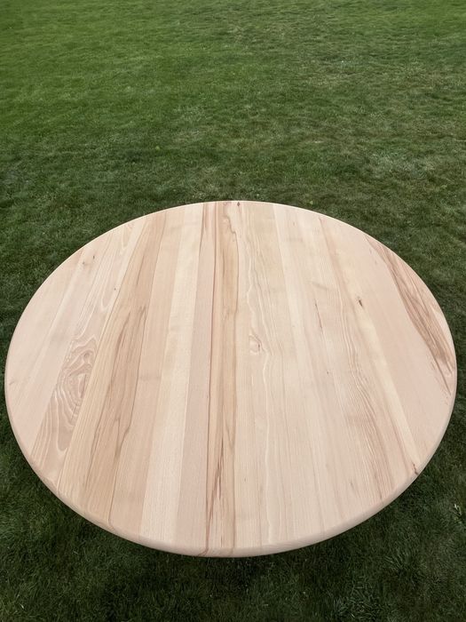 Stol drewniany okragly bukowy 128cm od ręki