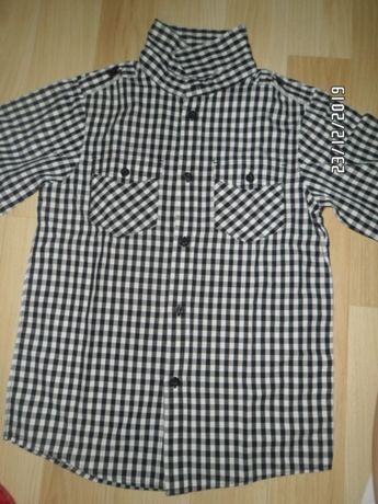 koszula biało-czarna w kratkę H&M Young 10-11lat 146cm
