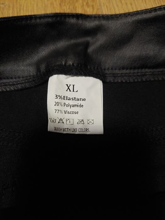 Spodnie damskie ala skórzane