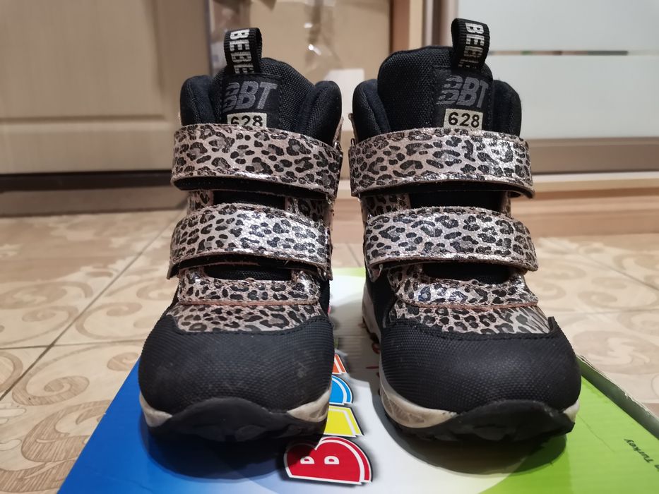 Bebetom, зимові черевики, лепардові, 23 розмір, в відмінному стані