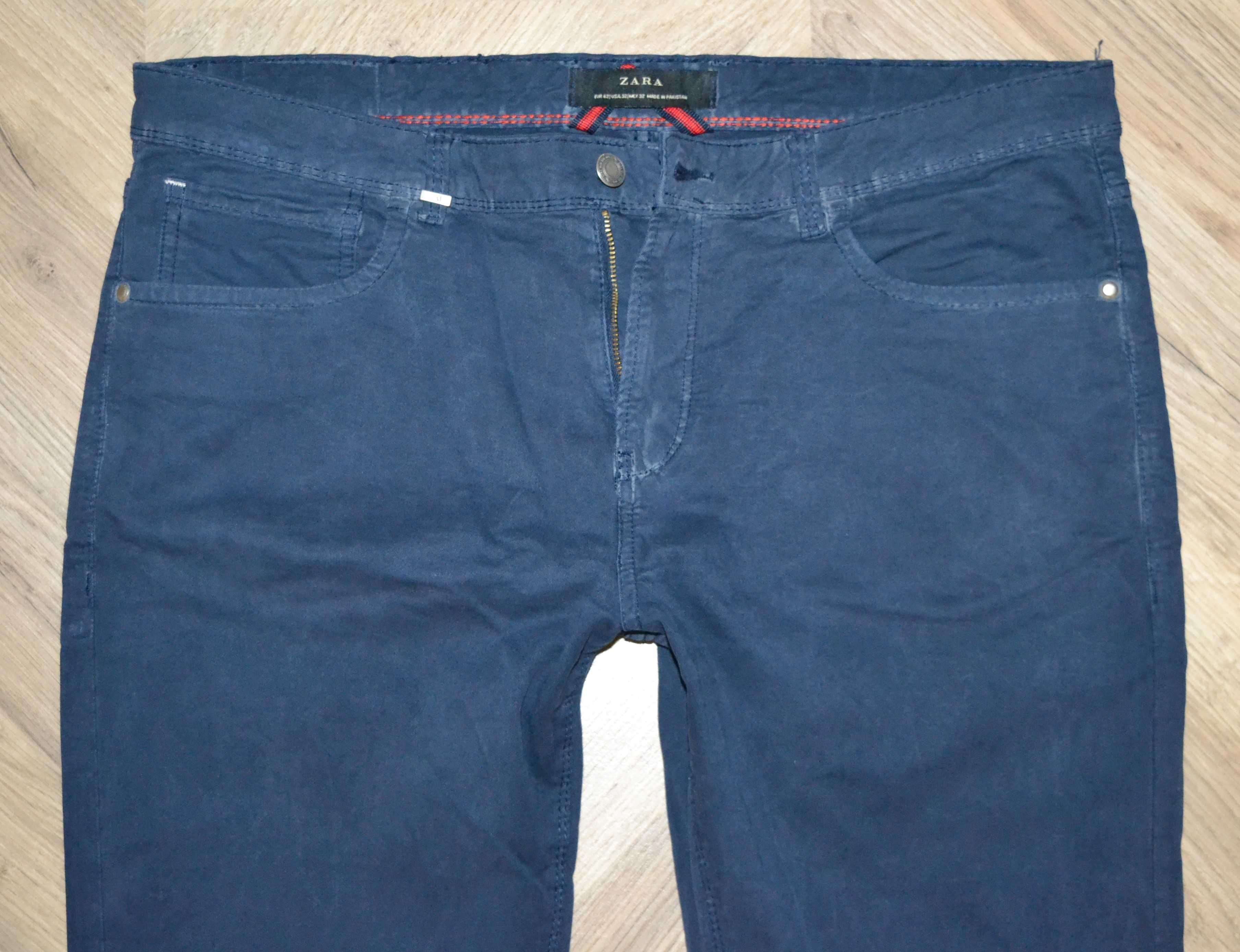 Zara _ granatowe spodnie chino // chinosy _ 32 _ pas 96cm