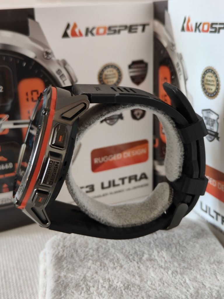 Тактические смарт часы Kospet TANK T3 Ultra + GPS + Compass