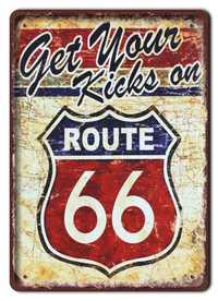 route 66 tabliczka metalowy szyld obrazek retro #01669