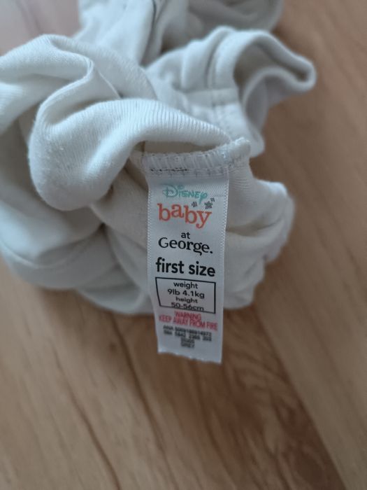 George 50 56 body krótki rękaw dla chłopca dziewczynki unisex