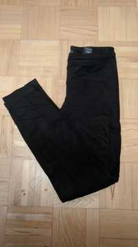 Czarne klasyczne eleganckie spodnie rurki h&m 38 M