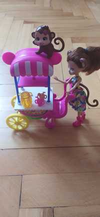 Enchantimals lalka z wózkiem Małpka