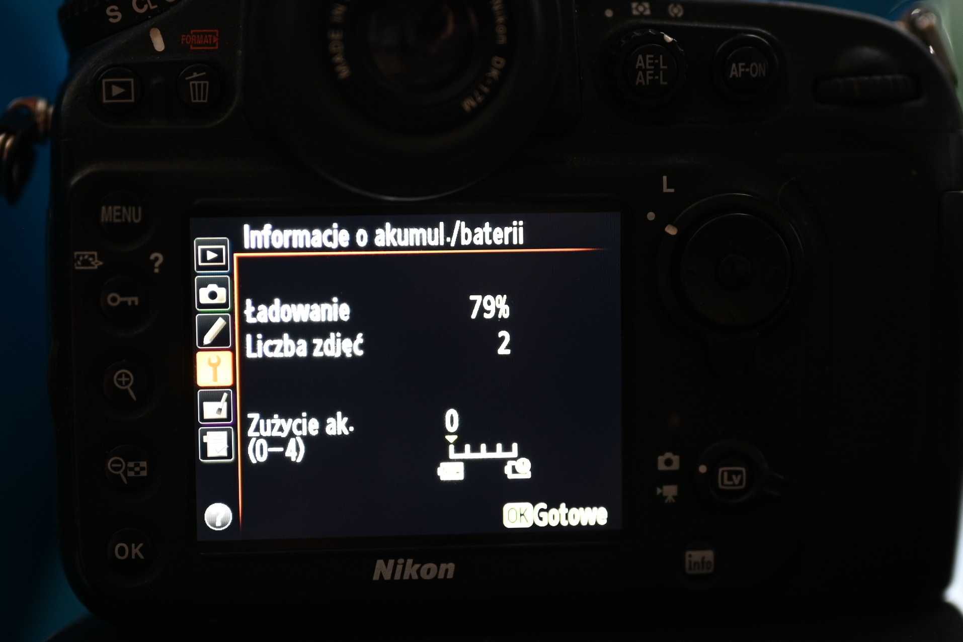 Aparat Nikon D800 grip  Meike MK-D800S 2 aku mały przebieg