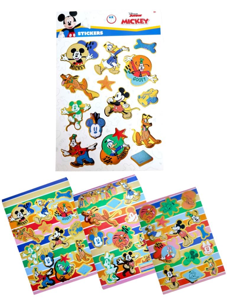 Naklejki dla dzieci 6 arkuszy książeczka Myszka Mickey 82szt