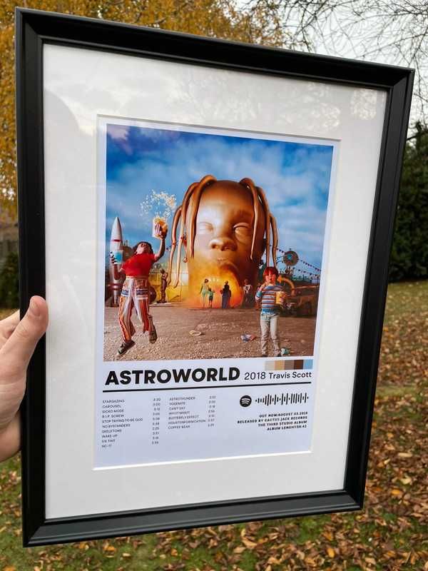 Plakat Travis Scott Poster w Ramce A3