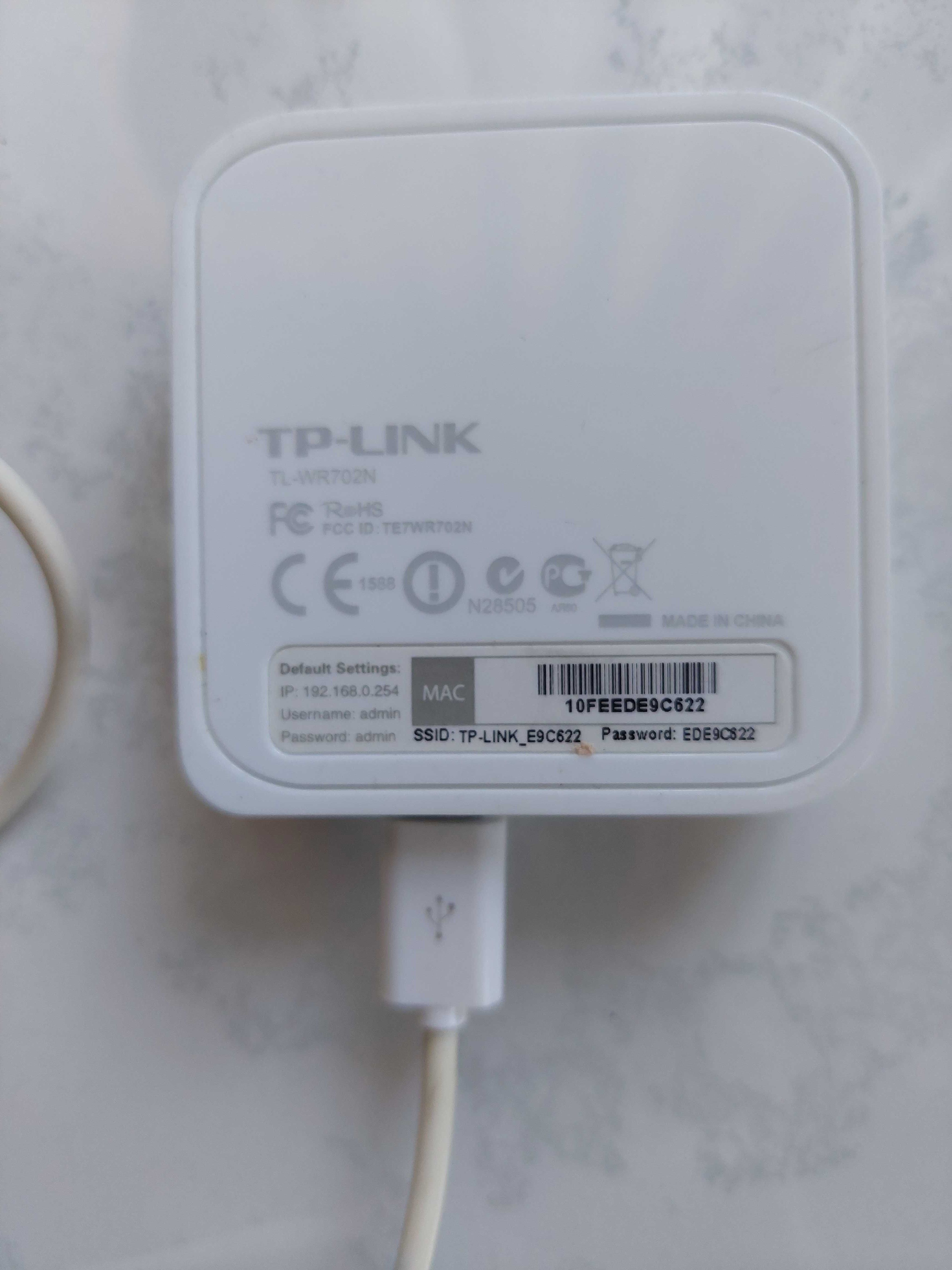 TP Link TL-WR702N Nano router bezprz, standard N, 150Mb/s. Używany