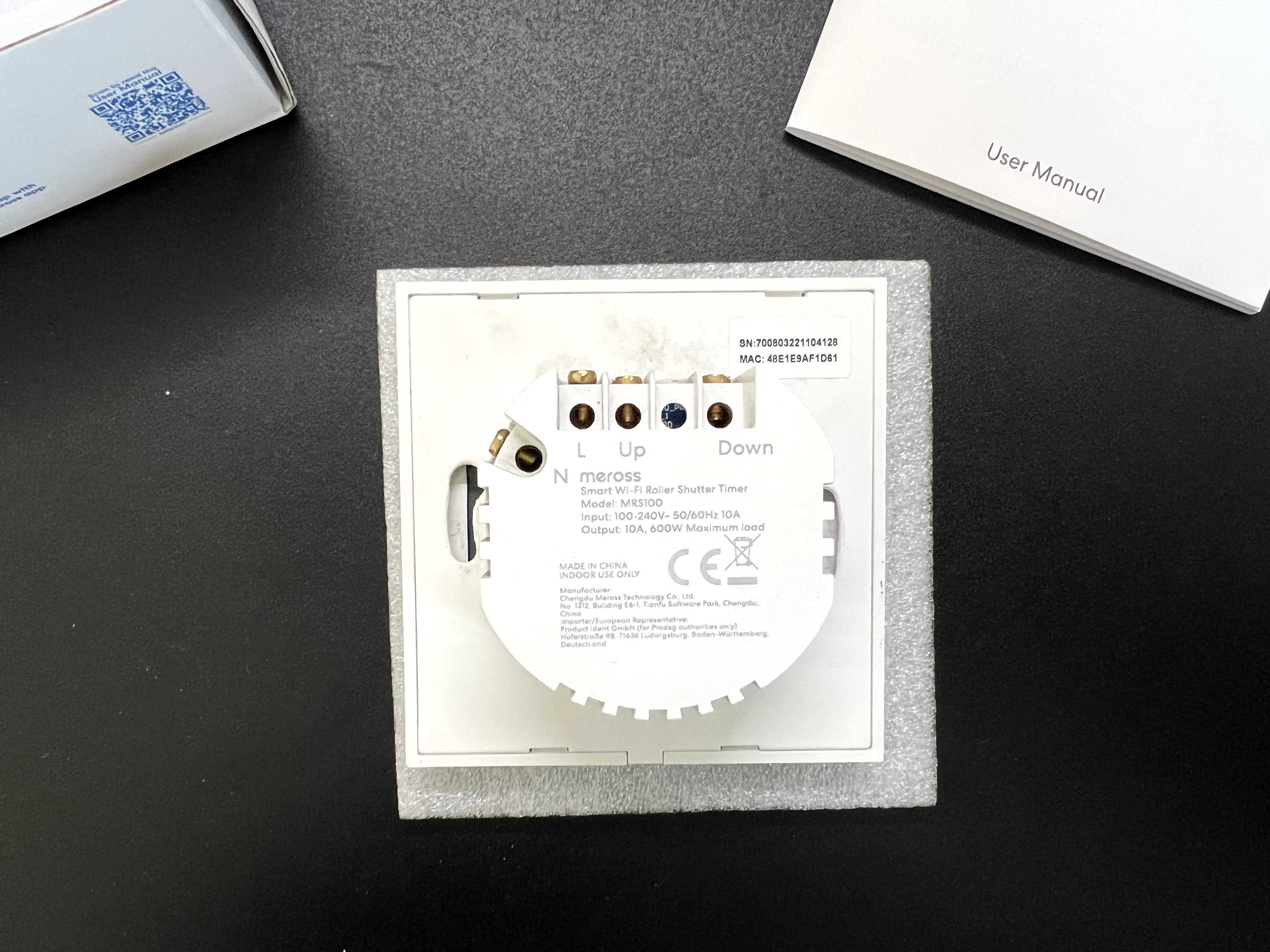 Interruptor Inteligente Wi-Fi para Estores Meross MRS100