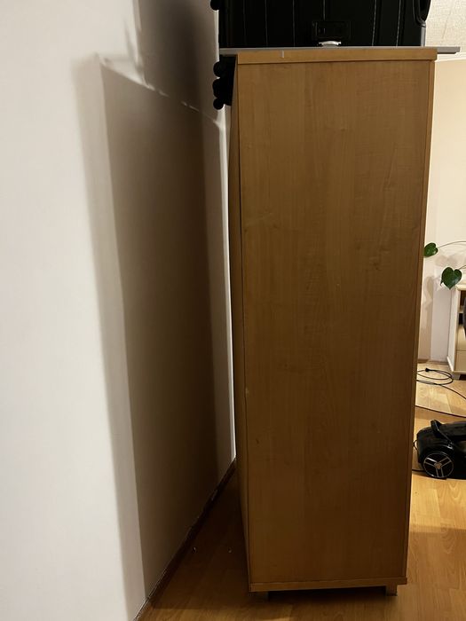 Duża pojemna szafa dwudrzwiowa salon pokój rurka na wieszaki i półka