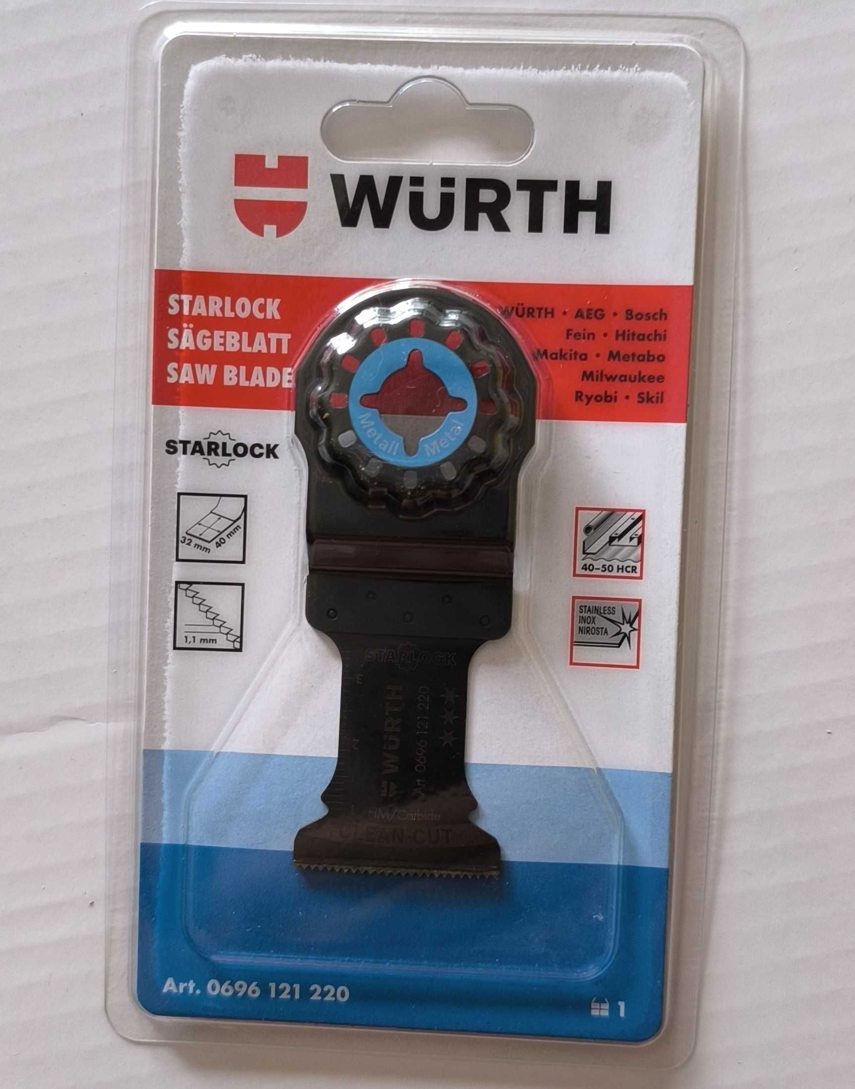 Brzeszczot wgłębny WURTH STARLOCK - zestaw 4 sztuki