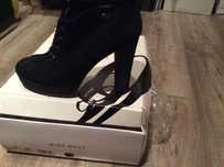 NINE WEST zamszowe/nubukowe przecierane botki r.39,5/40 gino lasocki