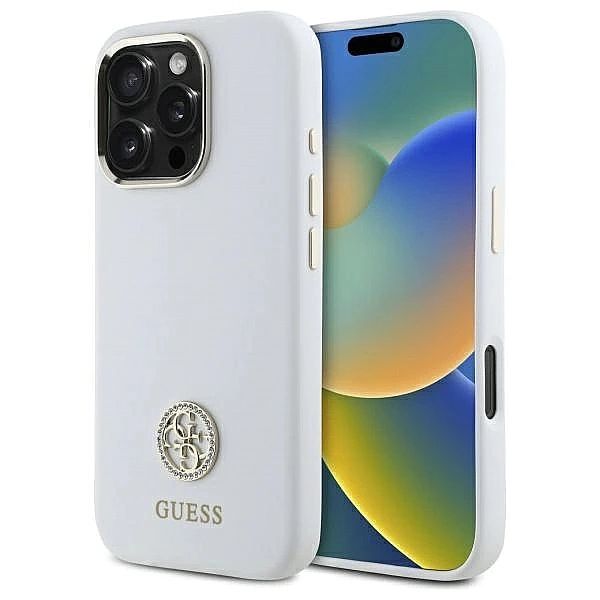 Guess GUHCP16XM4DGPH iPhone 16 Pro Max 6.9" biały/white hardcase Silic