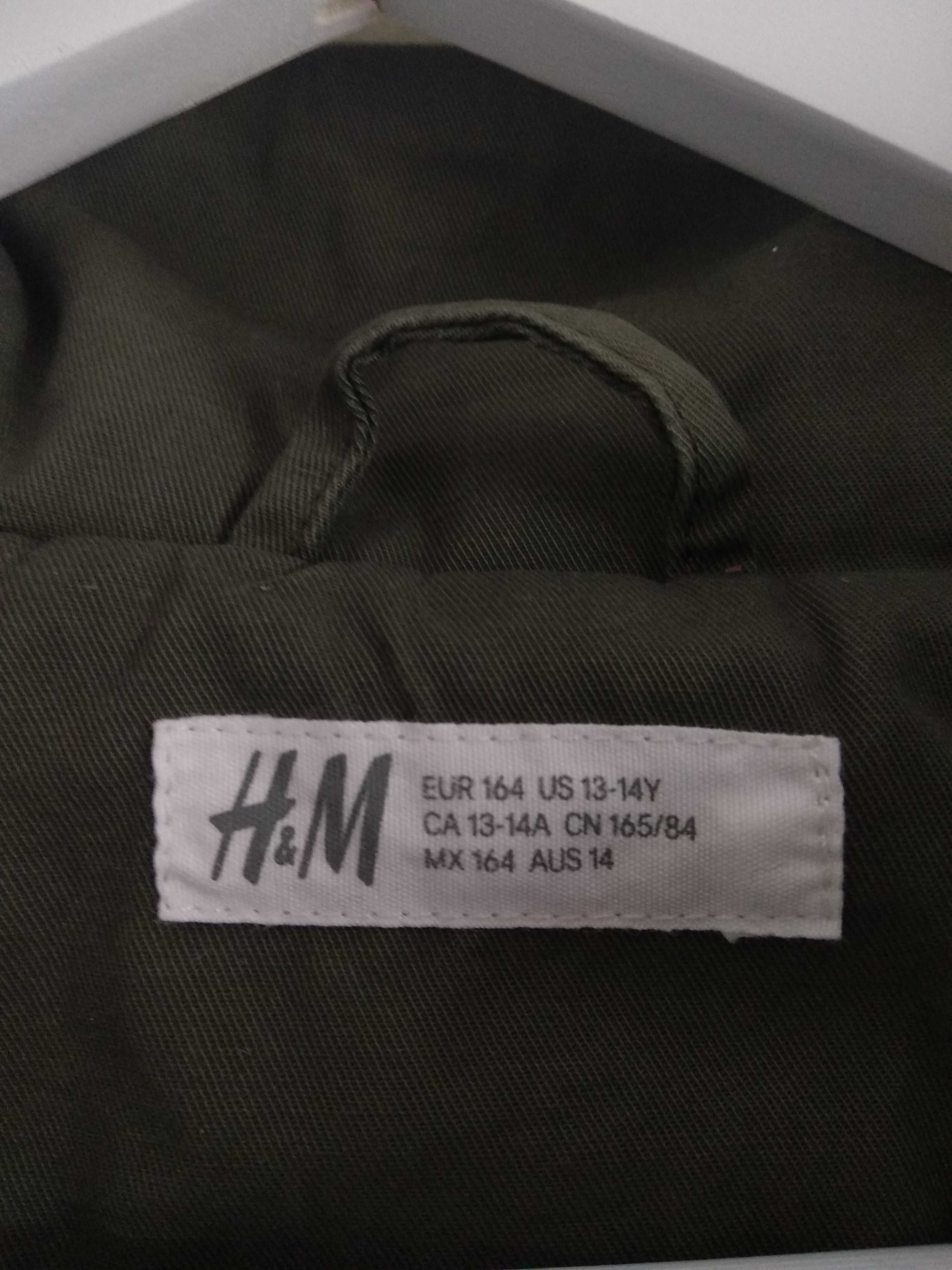 Casaco Parka Verde Escuro H&M Criança 13-14 Anos