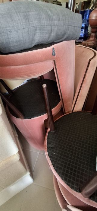 6 cadeiras de mesa de jantar de fabrico italiano da DiCarmo.