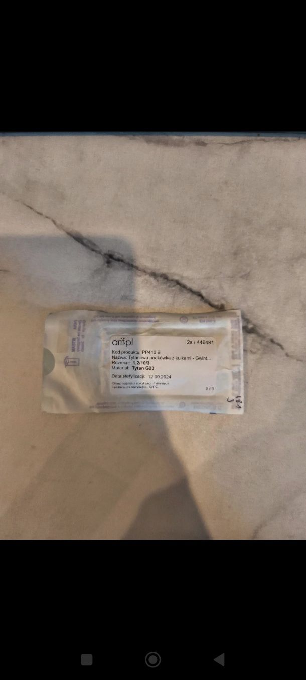 Kolczyk podkówka gwint wewnętrzny