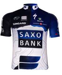 Koszulka rowerowa męska Saxo Bank XXL