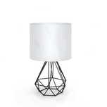 Nowoczesna loft Lampka nocna stołowa drut metal szary klisz