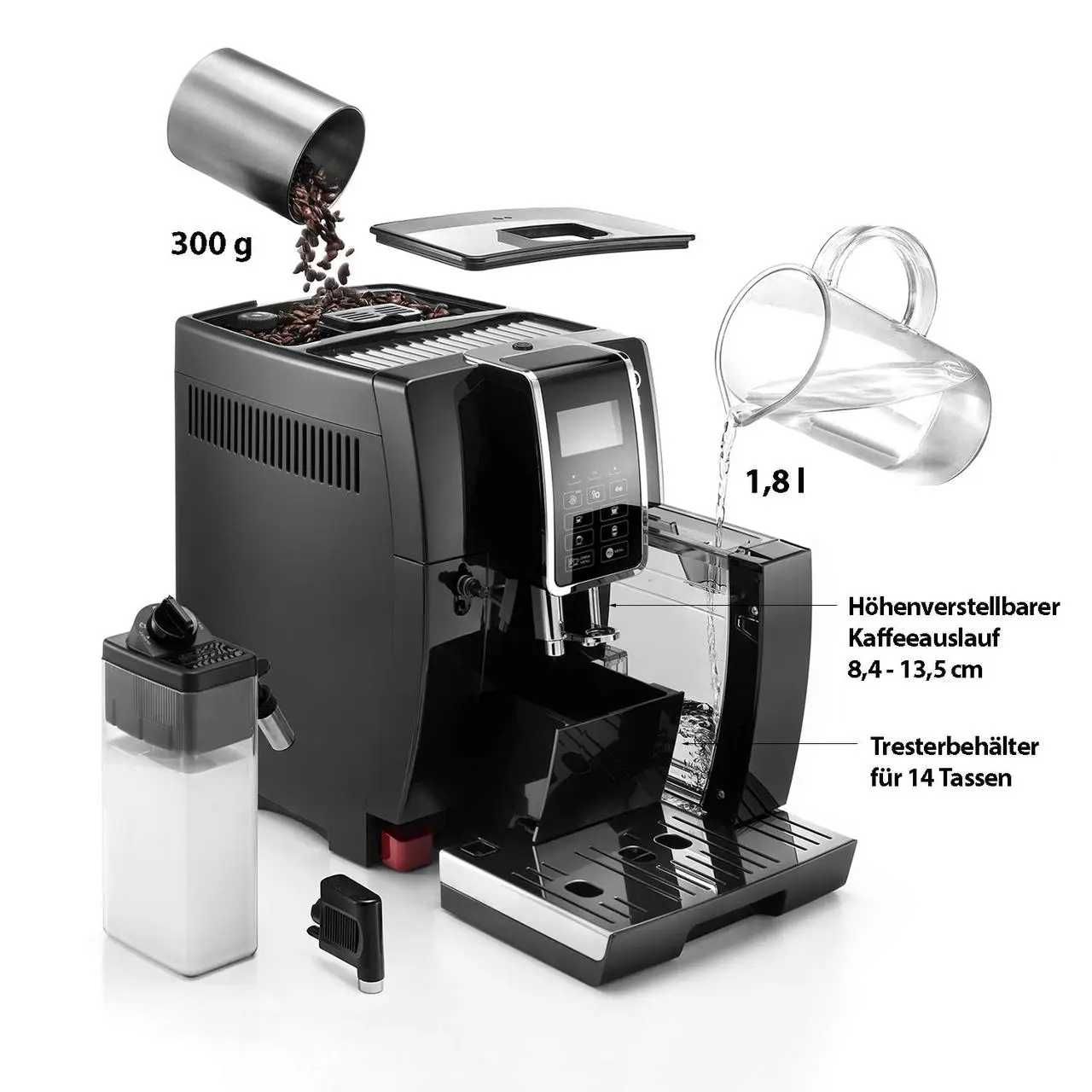 DELONGHI ECAM 355.B Dinamica Колір сріблястий