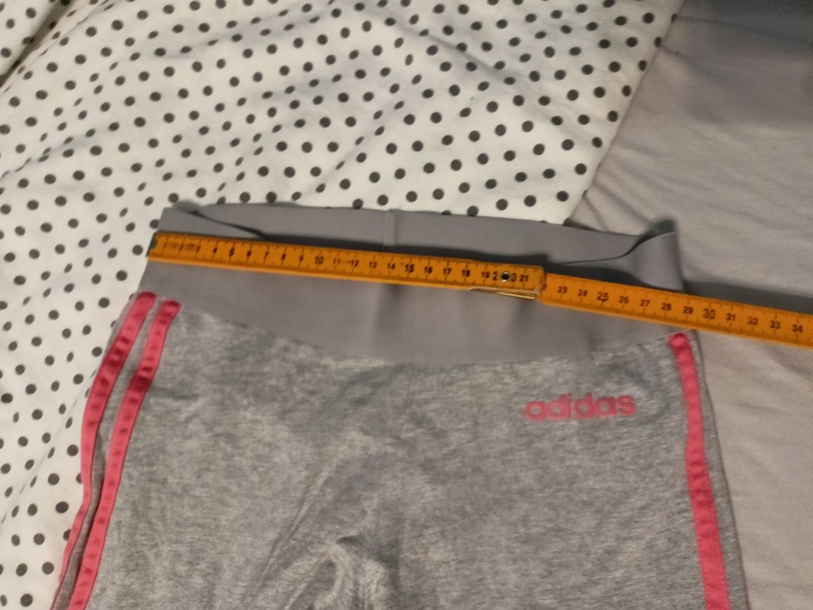 Bawełniane getry legginsy sportowe Adidas 34 XS
