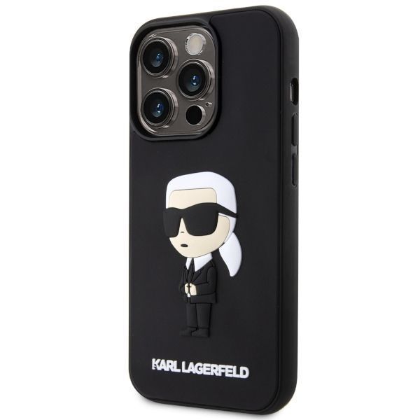 Karl Lagerfeld Etui iPhone 14 Pro Max 6.7" Czarny 3D Rubber Ikonik