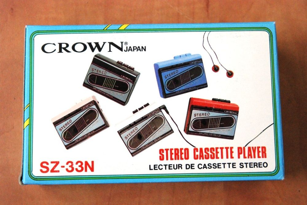 Винтажный кассетный плеер CROWN SZ-33N Новый!