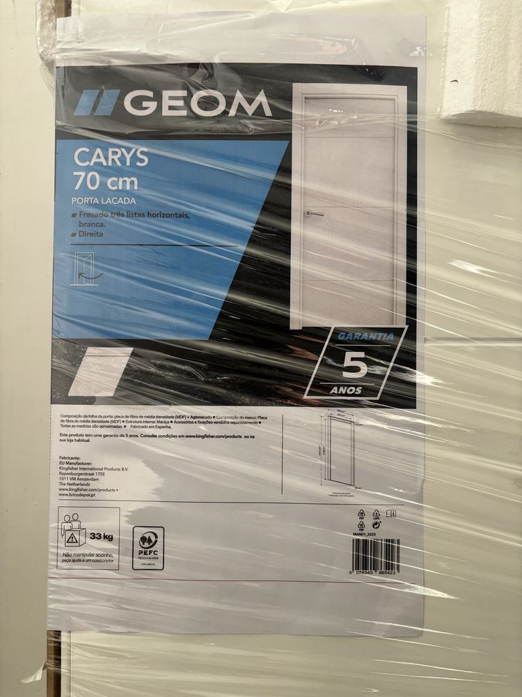 Portas maciço lacado Geom com garantia com molduras e guarnições