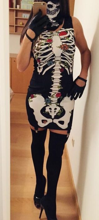 Fato Esqueleto Mulher - Carnaval