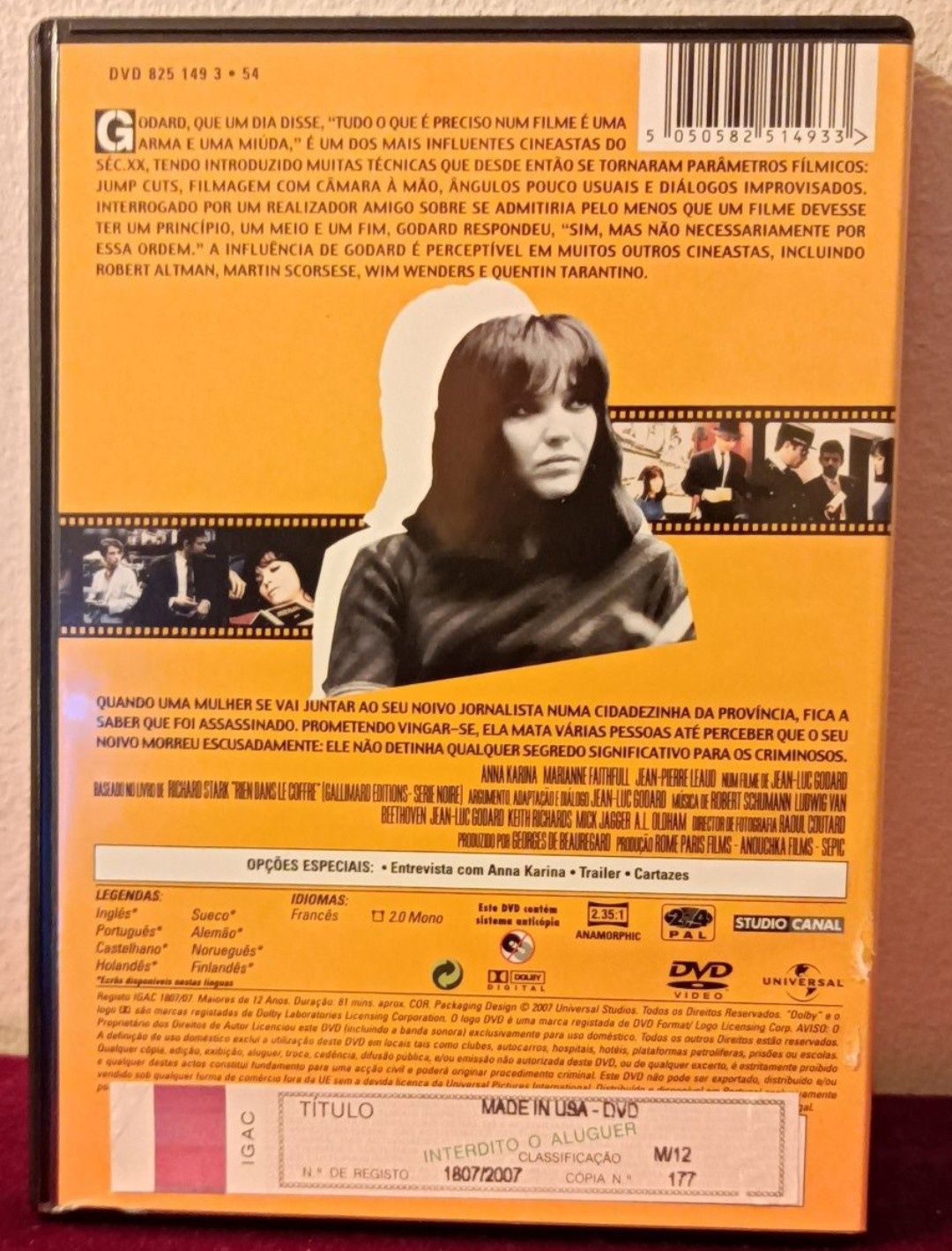 "Made in USA" Jean Luc Godard RARO