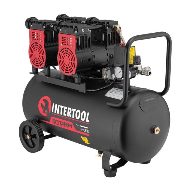 Компресор безмасляний 50 л,  220 В, 320 л/хв INTERTOOL PT-0027.