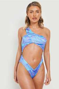 Злитий суцільний купальник з кільцями вирізами Boohoo O-ring Swimsuit