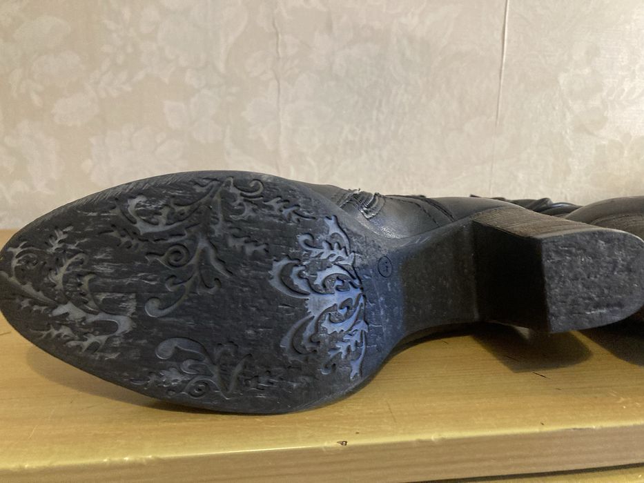 Сапоги осение кожаные