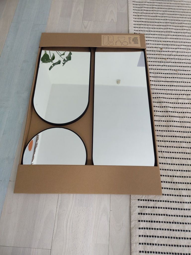 Zestaw 3 minimalistycznych luster