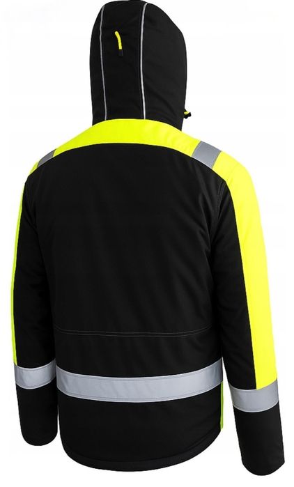 Kurtka Robocza Ocieplana zimowa Odblaskowa z kapturem XXXL s-5xl
