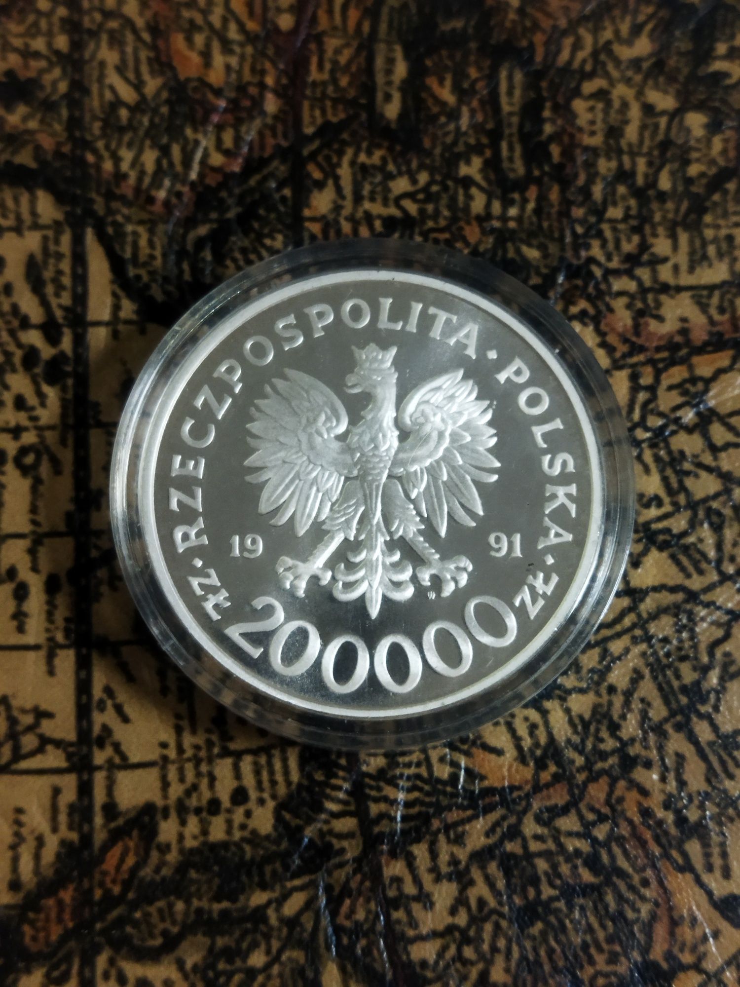 Srebrna moneta 200 000 zł, 200 rocznica Konstytucji 3 maja, 1991