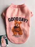 Bluza/Kurtka dla psa z polaru z Misiem L, Light Pink/Jasny Róż