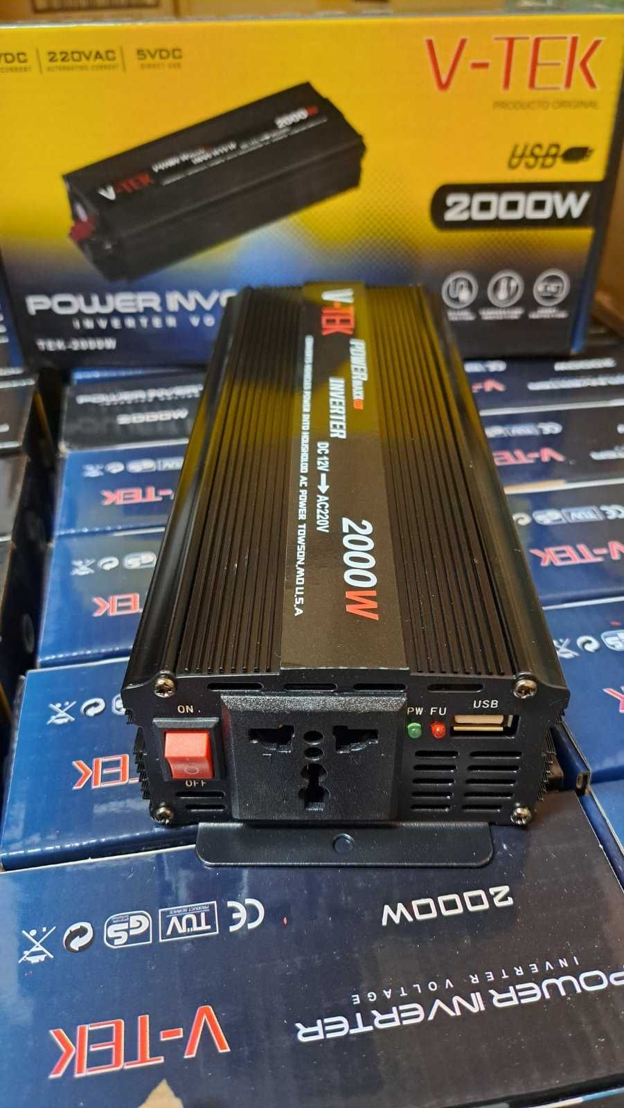 Инвертор 12v-220v 2000 ватт. Преобразователь напряжения. Распродажа